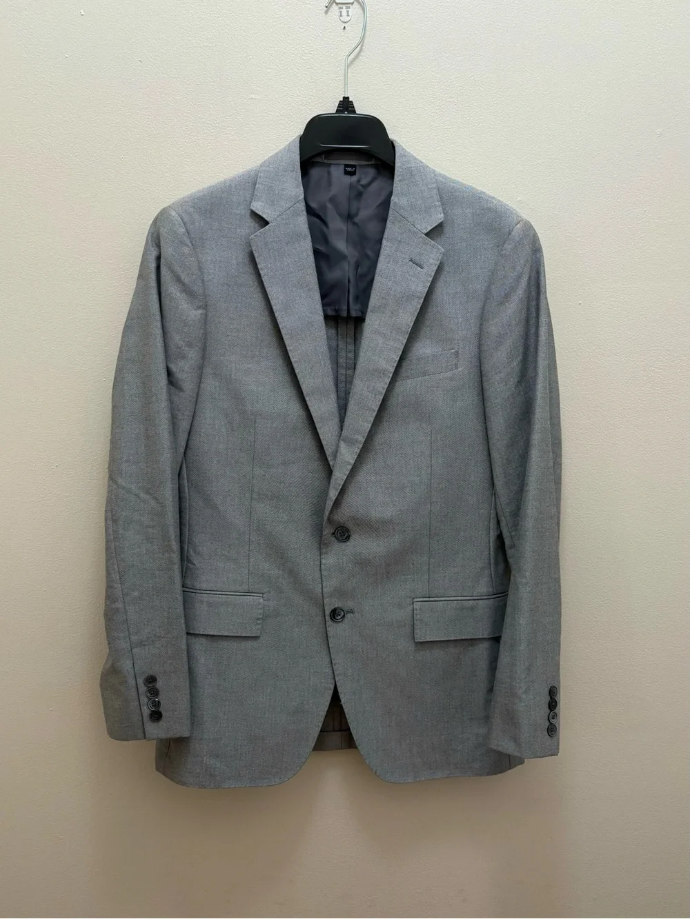 J. Crew $348 Gray Ludlow Slim Suit Jacket In Portuguese Cotton Oxford Size 38R M